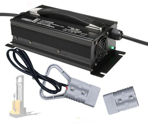 WLEJSL Chargeur Batterie Plomb Acide 36 V 25 A avec Chargeur d'entretien et Prise Anderson DC 50 A/120 A/175 A/350 A pour Chariot Élévateur, Véhicule Électrique à Quatre Roues,50a