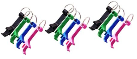 CIYODO 14 Pezzi Portachiavi in Metallo Multiuso Apribottiglie Cavatappi Portatile Pratici Per Campeggio Picnic