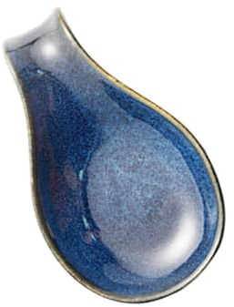 Zerodeko Repose-cuillère en Céramique Bleu pour Tableware, Maintien Propre et Rangement Pratique, pour Restaurants et Hôtels