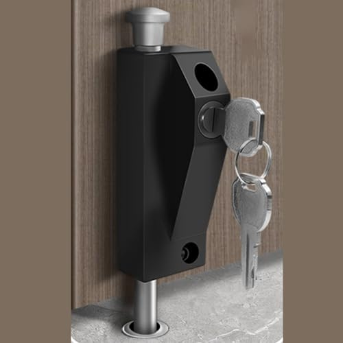 Cerradura de cierre de piso por compresión, pestillo de palanca sellado de aleación de aluminio antirrobo con llaves, perno de resorte automático de seguridad para cocina y sala de estar