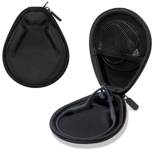 Muorruo Étui Universel pour écouteurs à Conduction osseuse, étui pour Casque Compatible avec SHOKZ New OpenRun Pro 2/Pro 2 Mini/OpenRun/OpenSwim écouteurs de Sport à Oreilles Ouvertes (Noir)