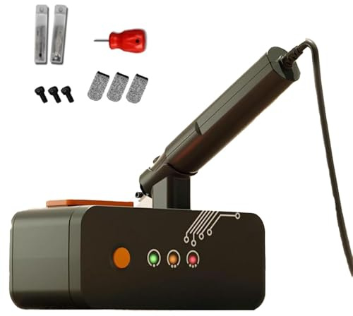 Cuchillo cortador ultrasónico, herramienta multiusos de mano con 25 cuchillas de repuesto, 3 ajustes ajustables para impresión 3D, resina, PVC, plástico, cuero