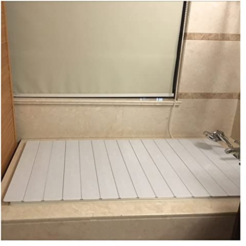 Cubierta Plegable para bañera, Impermeable y a Prueba de Polvo, Panel Aislante de PVC, Enrollable, para bañeras de hasta 66 cm de Ancho. Ideal para SPA y relajación en casa.