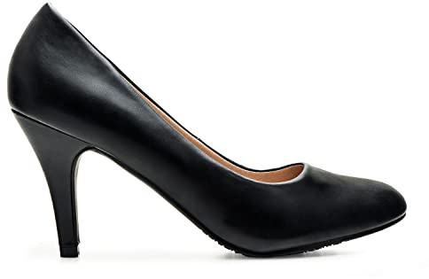 Andrés Machado - Zapatos de tacón para Mujer - tacón Fino - Am.422 - Horma Estilo Retro - Tallas pequeñas, Medianas y Grandes - sin Cordones - Zapato de tacón Soft