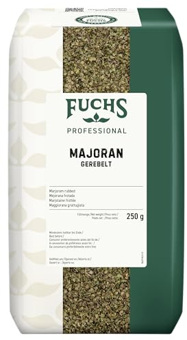 Fuchs Professional - Marjolaine frottée | 250 g dans un sac | Pour raffiner les ragoûts de haricots et de lentilles | Qualité professionnelle pour les consommateurs en vrac et la gastronomie | Pour raffiner les ragoûts de haricots et de lentilles | Pour les consommateurs en vrac et la gastronomie