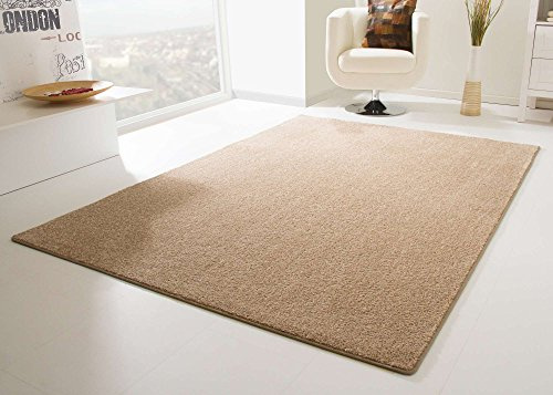 Steffensmeier Kurzflor Teppich Cambridge, Wohnzimmer, Schlafzimmer, in Sand, Größe: 160x230 cm