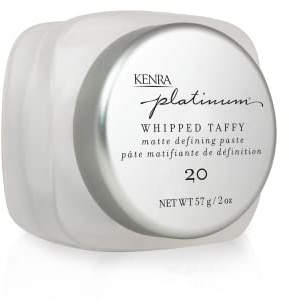 Kenra Professional Platinum Whipped Taffy 20 | Matte Defining Paste | Delivers An Ultra-Matte, Firm Hold Finish | Sculpts, Smooths & Texturizes Styles | All Hair Types | 2fl. Oz