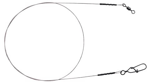 Spro Matt Black Leader 7x7 Wire - 2 Stahlvorfächer, Länge/Durchmesser/Tragkraft:40cm / 0.45mm / 15kg - 33lb