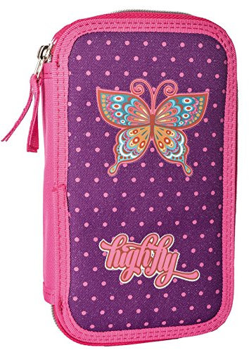 Primus Versand Schmetterling - Butterfly - Federmappe Schüleretui Federtasche Stiftetasche Federpanel - DOPPELDECKER
