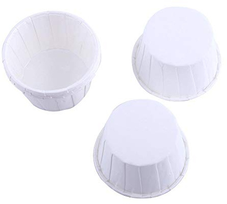 Pirottini di Carta per Muffin, 100 Pezzi Pirottini di Carta per Cupcake e Muffin Piccoli per cupcake e muffin, per matrimoni, feste di compleanno (Bianco)