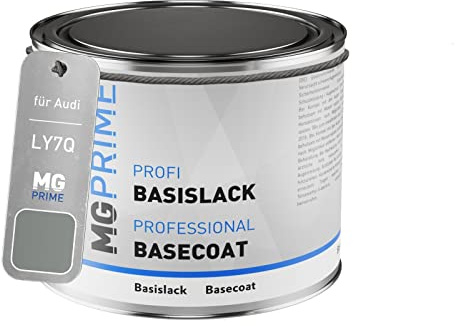 MG PRIME Autolack Dose für Audi LY7Q / Y7Q / 4A Atlasgrau Metallic 0,5L | Atlas Grey Metallic, Basislack, Literware, spritzfertig