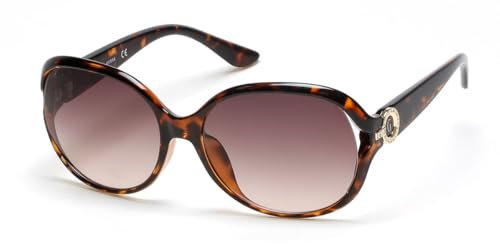 GUESS GF0366 Dark Havana Damen Sonnenbrille, Schmetterling, Braun, Gradient, UV-geschützt, 60 mm, 17 mm, 135 mm