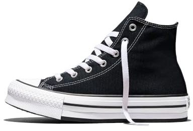 Converse Chuck Taylor all Star Eva Lift Canvas Platform, Sneaker Barn och ungdomar, Svartvit, 33.5 EU