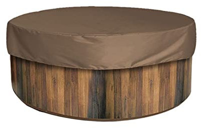 Fotrsta 1,8 m Badewannenabdeckung, runde Poolabdeckung, Staub-Poolabdeckung, Poolabdeckung für runde aufblasbare Whirlpool-Abdeckung, ideal für wasserdicht und staubdicht, braun