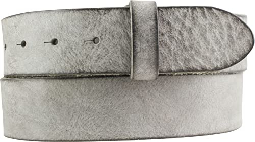 BELTINGER Wechselgürtel aus weichem Vollrindleder Used-Look ohne Schnalle 4 cm | Druckknopf-Gürtel für Damen Herren 40mm | Vintage-Look