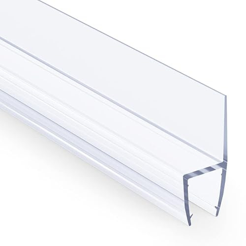 AmazerBath 5 PCS Shower Door Side Seal Strip for 3/8 Inch Glass - 15.75 Inches x 5, 5 Sections Segmented Shower Installation Kit, Frameless Glass Door Seal Strip