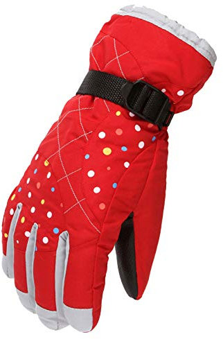 Frauen, Schnee, Sport reiten kalte samt Winddichte Handschuhe und warme Eiskunstlauf-Handschuhe Pantomimen Kostüm (B, One Size)