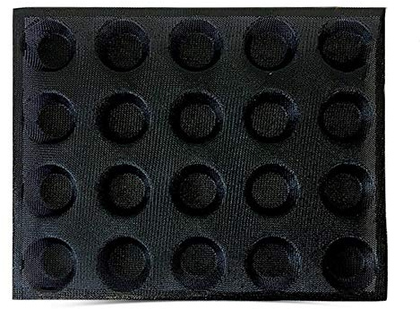 Barabesty Moule à gâteau en silicone 20 trous pour mini pizza, pain, hamburger, moule anti-adhésif