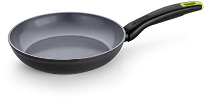 MONIX Eco Nature Sartén 24 cm, aluminio forjado reciclado, cerámica antiadherente reforzada, apta para todo tipo de cocina e inducción