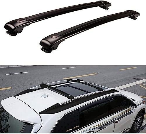 dachgepäckträger Auto Auto-Dachträger for Toyota Highlander Kluger 2014–2019, Aluminium-Fahrrad-Dachmontage-Gepäckträger-Zubehör, for Die Meisten Auto- Und SUV-Fahrzeuge