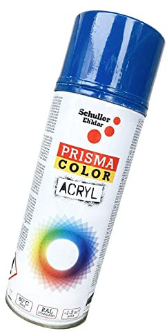 Lackspray Acryl Sprühlack Prisma Color RAL, Farbwahl, glänzend, matt, 400ml, Schuller Lackspray:Verkehrsblau RAL 5017