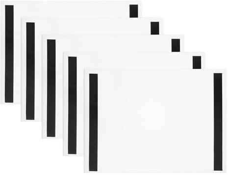 PATIKIL Porta Carteles Magnético 17.3 x 12.4 5 Unidades Marco de Exhibición Magnético A4 Doble Cara para Ventanas de Pared Oficina Refrigerador Bolsillo Adhesivo