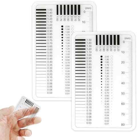 FCXQG 2 StüCke Rissmonitor Lineal MaßStab Lineal Zum Messen Und Aufzeichnen Von LäSionen Und Rissen In Flachen MauerwerksoberfläChen