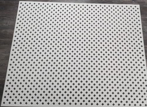 laserkris Holzplatten, Diamant, 6 mm dick, MDF, D7-Muster, grundiert, weiß (Größe 750 x 930 mm)