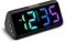 Netzu Reloj Despertador Fuerte para Personas Que Duermen pesadamente, Relojes Despertador RGB para dormitorios y niños Mayores, Reloj Digital enchufable con 5 atenuadores, 2 alarmas (Negro)