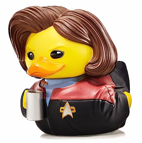 TUBBZ Star Trek Kathryn Janeway Gummiente – Sammlerfigur, verpackt, 8.9cm | Offizielles Star Trek Film-Merchandise, Kathryn Janeway Ente Vinylfigur – ideal als Geschenk für Männer und zur Dekoration.