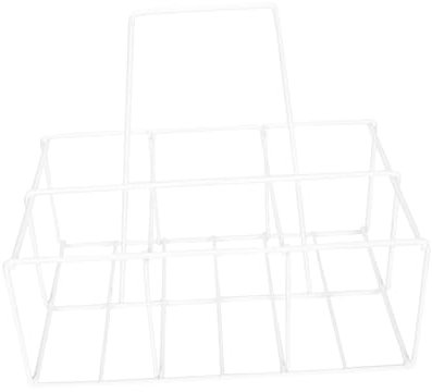 ABOOFAN Portable Milk Bottle Holder Iron Craft Handle Multi-slot Design for Holding Milk and Beer Bottles Convenient Storage and Carrying for Kitchen Use