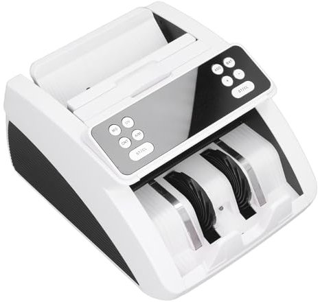 Automatischer Geldzähler, Geldzählmaschine 80 W MG UG IR Falschgelderkennung Tragbarer Banknotenzähler 110-240 V (EU-Stecker 110–240 V)