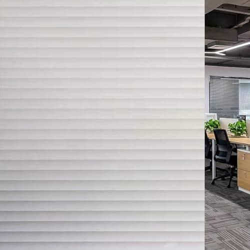 Fensterfolie Blickdicht Folie Fenster Sichtschutz 110 x 300 cm Klebefolie Fenster Blickdicht Sichtschutzfolie Statisch Haftend, Kein Kleber, Blickdicht, Wiederverwendbar, für Zuhause, Lamellen