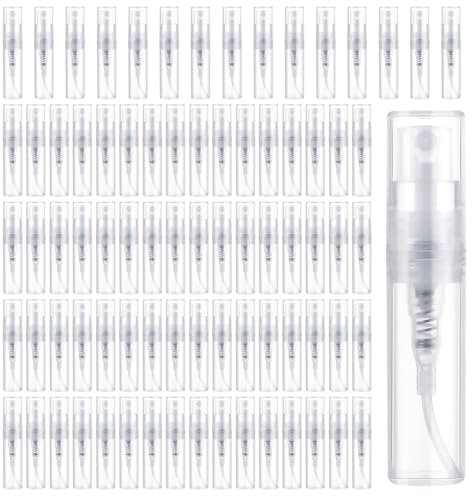 Xmart 80 Pezzi Mini Flacone Spray Profumo 2ml Porta Profumo da Viaggio Trasparente Mini Flaconi Spray Vuoti Ricaricabili Bottiglia Campioni di Profumo Portatili per L'uso Quotidiano e i Viaggi