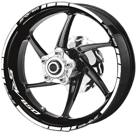 DTSGCX Aufkleber-Set wasserdichte Felgenaufkleber Für Motorradreifen, Reflektierende Streifen, Motorradaufkleber, Teile Für Aprilia SRV850 SRV 850(Style 3)