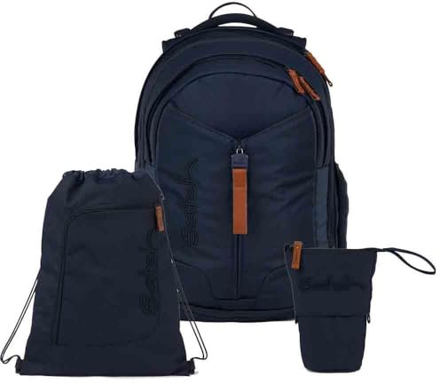 Satch Match Pencil Slider Light Edition Schulrucksack Set 3tlg. inkl. Sportbeutel (Nordic Blue Skandi)