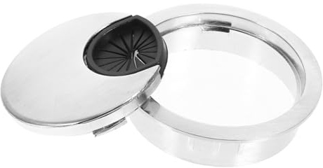 Ojal para Escritorio Redondo de Aleación de Zinc, Plata, 45mm