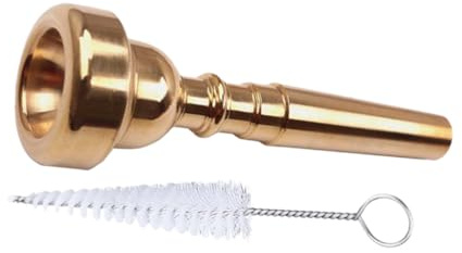 WHAMVOX Trompetenmundstück aus Kupfer und Nylon mit Reinigungsbürste Pflege Satz für Starke Klangqualität und Einfache Trompetenmundstück Reinigung