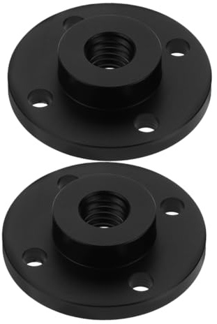 JECOMPRIS 2 Stück Mikrofonflanschhalter aus Aluminiumlegierung mit Gewinde Einfache Installation Multifunktionale Schwanenhals Mikrofonhalterung für Desktop und Wandmontage