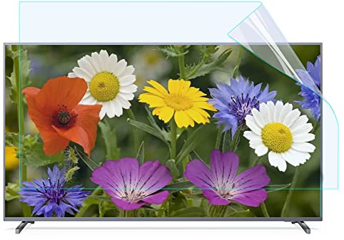 Protection d'écran TV, Protecteur d'écran TV Protecteur d'écran TV à partir d'un film mat antireflet, anti-lumière bleue, fatigue oculaire, facile à installer, sans bulles for LCD, LED, 4K OLED et QLE