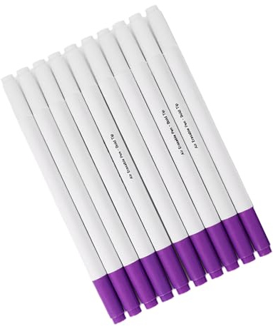 Uqezagpa 10 x Stoffmarker zum Nähen, wasserlöslicher Stoffmarker, waschbarer Marker, wasserlöschbarer Stift, löslicher Stift