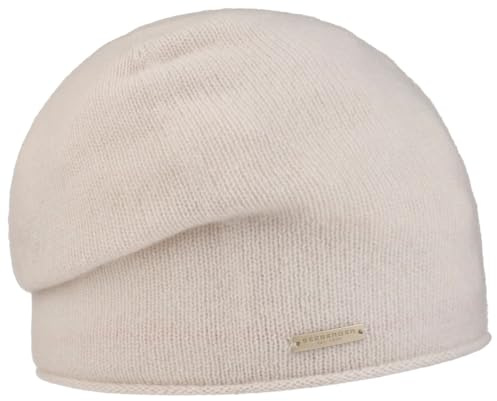 Seeberger Kaschmir Beanie mit Rollrand Kaschmirmütze Strickmütze Wintermütze Mütze Long Beanie Strickmütze Beanie Oversize