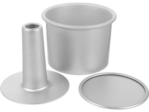 TOYANDONA Teglie Rotonde per Torta in Alluminio con Base Smontabile Antiaderenti e Resistenti per Dolci Muffin e DIY Baking Distribuzione Calore Uniforme Stampo per Forno Cake Pan