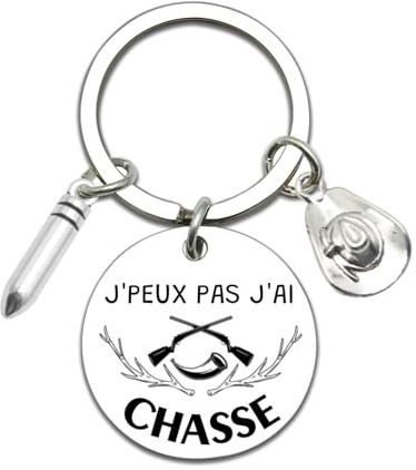YJYJZX Cadeau Homme Porte Clé Porte Clef pour Basket Chasseur Football Golfeur Motard Pêcheur Cycliste Rugby