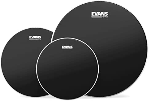 Evans ETP-ONX2-R 25,4 cm (10 Zoll), 30,4 cm (12 Zoll), 40,6 cm (16 Zoll) Onyx Tom Pack Rock Felle, schwarz
