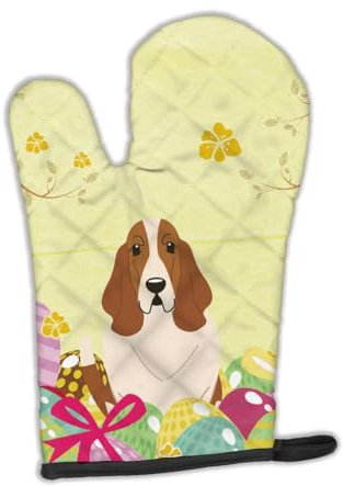 Caroline's Treasures Ostereier Basset Hound Ofenhandschuh, mehrfarbig, 30,5 x 21,6 cm