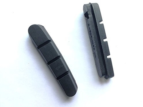 hohewertig 2 Paar Bremsbelag für Shimano avid Scram Rennrad alu Felge Bremsschuh (Schwarz-A)