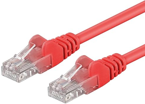 PremiumCord Cavo Patch Cat 5e UTP, 1Gbit/s, Cavo Ethernet, LAN, RJ45 Connettori, Flessibile e Robusto, AWG 26/7, Conduttori 100% CU, Rosso, 0,2 m