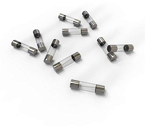 AUPROTEC Glassicherung 5x20mm Feinsicherung 5A, 10 Stück | Flinke Kfz-Sicherung, Schmelzsicherung, Geräteschutz, 32V, Glas, vernickelte Kontakte