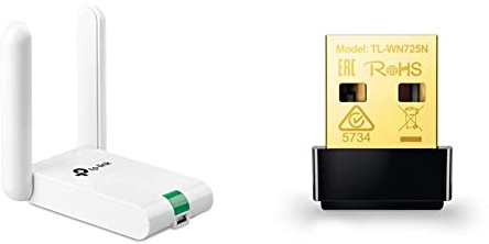 TP-Link TL-WN822N Adaptateur USB Wi-FI à Gain Elevé 300 Mbps la Version 4 & Clé WiFi Puissante N150 Mbps, Nano Adaptateur USB WiFi, dongle WiFi, Noir